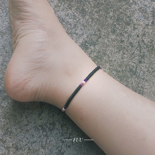 HÌNH THẬT COMBO 2 CHIẾC VÒNG CHÂN TONE TÍM MỘNG MƠ