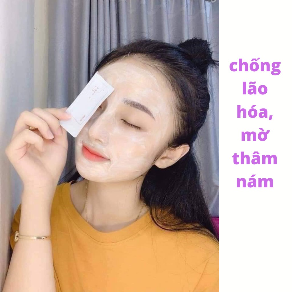 Mặt nạ ủ trắng, tế bào gốc, dưỡng trắng da, cấp ẩm, chống lão hóa Rwine Beauty Nhật Bản | Thế Giới Skin Care