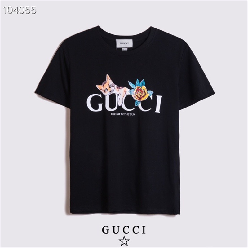 GUCCI Fashion casual round neck cotton couple short-sleeved T-shirt 2256#