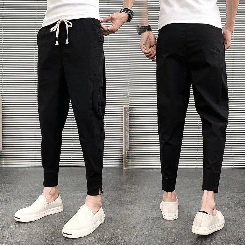 Quần harem kaki nam、Quần Jogger Nam Chất Cao Cấp Màu Đen、Quần Jogger kaki khoá kéo、Jogger kaki nam co giãn