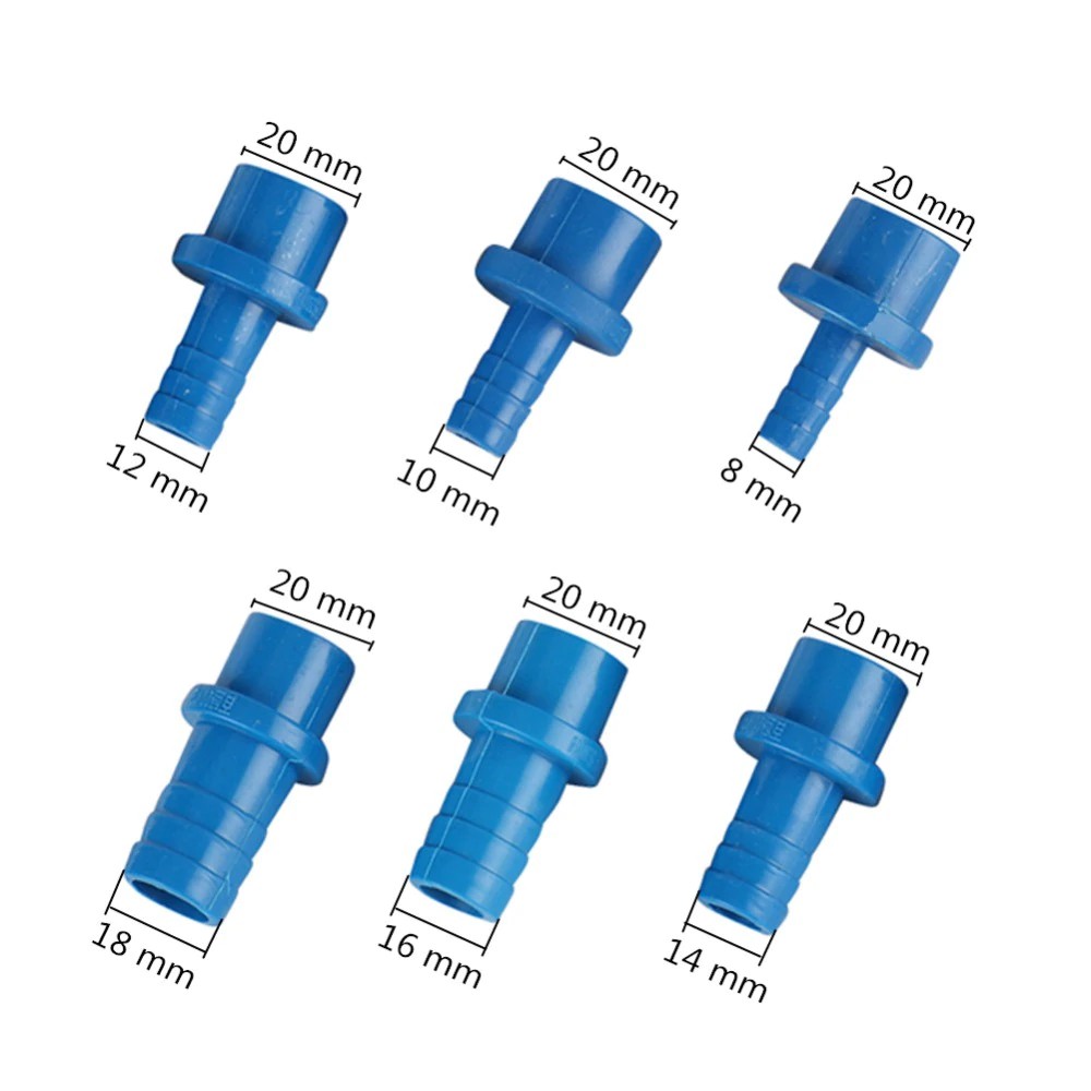 Đầu nối ống nước 20mm với ống nước 8/10/12/14/16/18mm kết nối nhanh bằng nhựa cứng PVC chất lượng cao