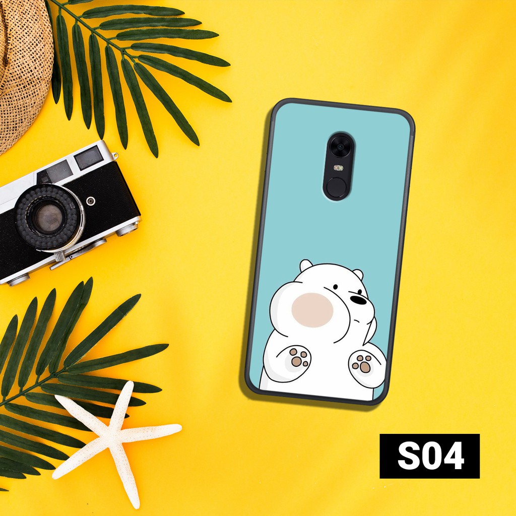 [Freeship toàn quốc từ 50k]ỐP LƯNG XIAOMI  REDMI NOTE 4 - REDMI 5 PLUS IN HÌNH WE BARE BEARS