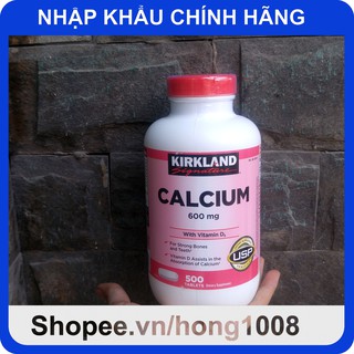 Viên Uống Canxi Kirkland- Calcium + D3 Của Kirkland 500 viên