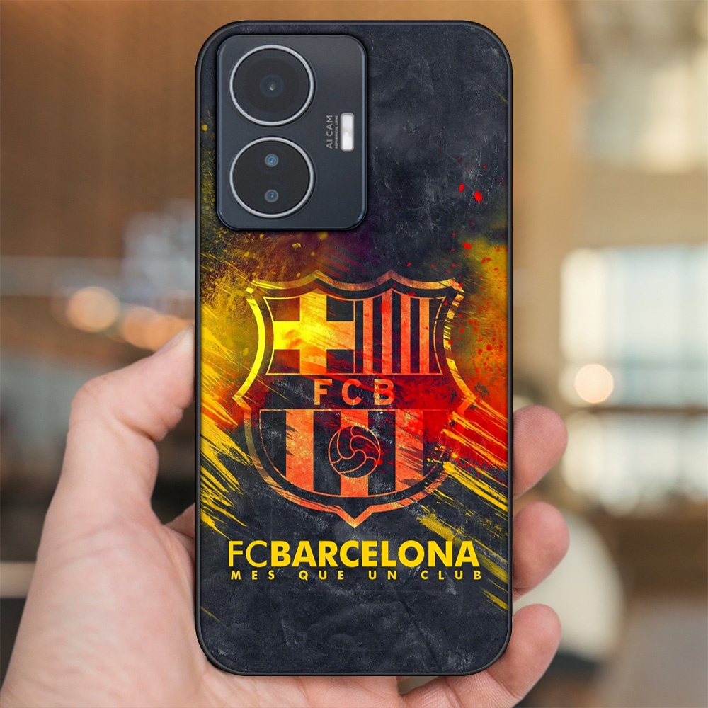 Ốp lưng Vivo Y55 2022 viền đen in hình Barcelona Barca