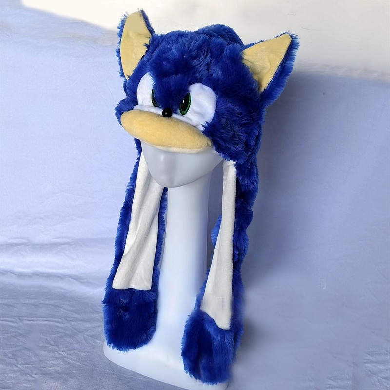 Sonic Nón Nhồi Bông Hình Nhím Gai Hoạt Hình Có Thể Di Chuyển Được Có Đèn led Dễ Thương Cho Trẻ Em