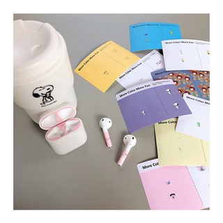 Phù Hợp Nhãn Dán Hoạt Hình Pikachu Snoopy kaws Dán Chống Bụi Cho AirPods 2