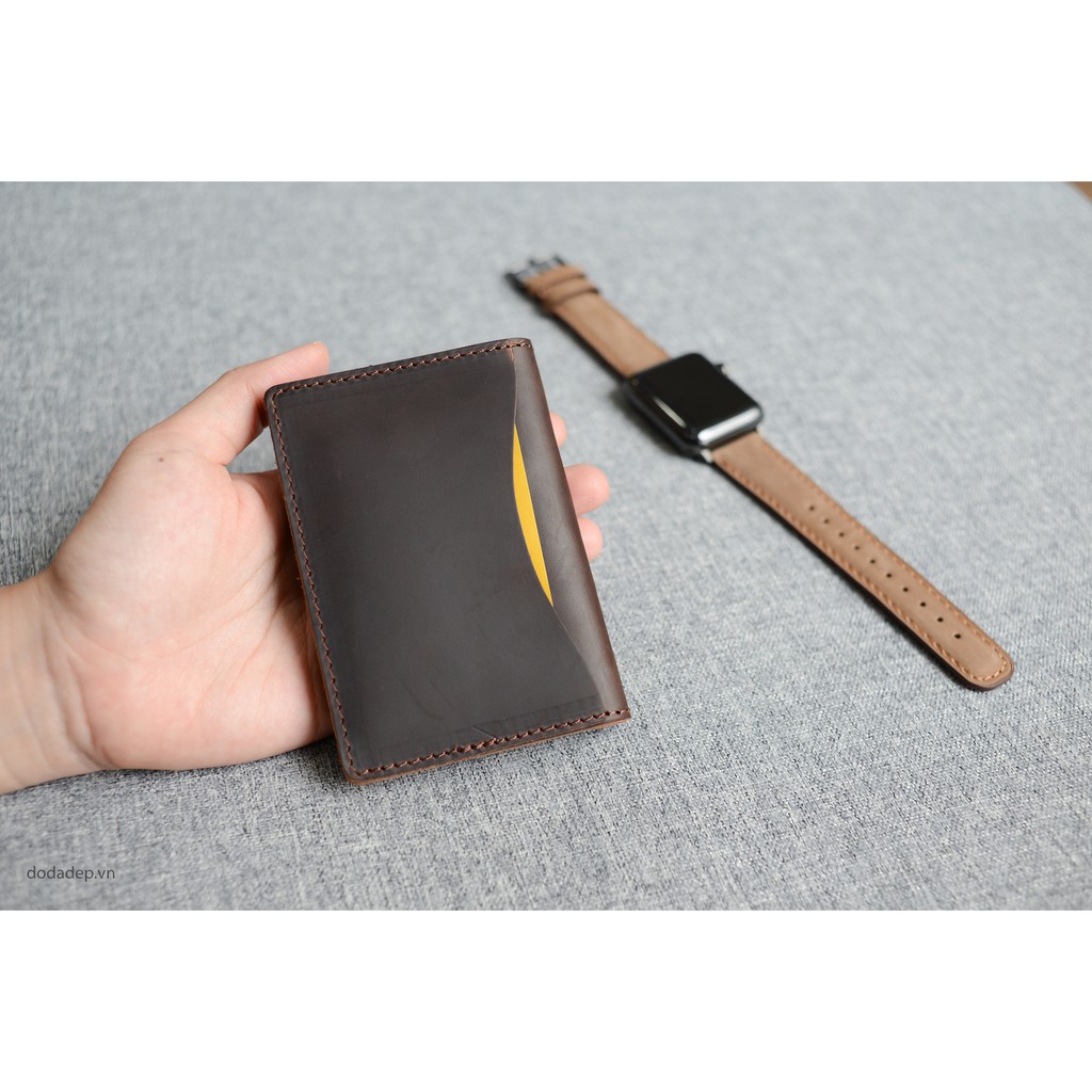 [Da thật Handmade] Ví da thật tối giản - Minimalist wallet