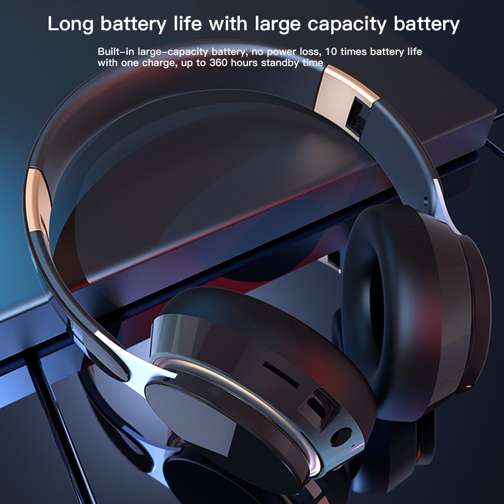 Wireless Headphones Bluetooth 5.0 Headset Foldable Stereo Adjustable Earphones With Mic For Pc TV Xiaomi Huawei