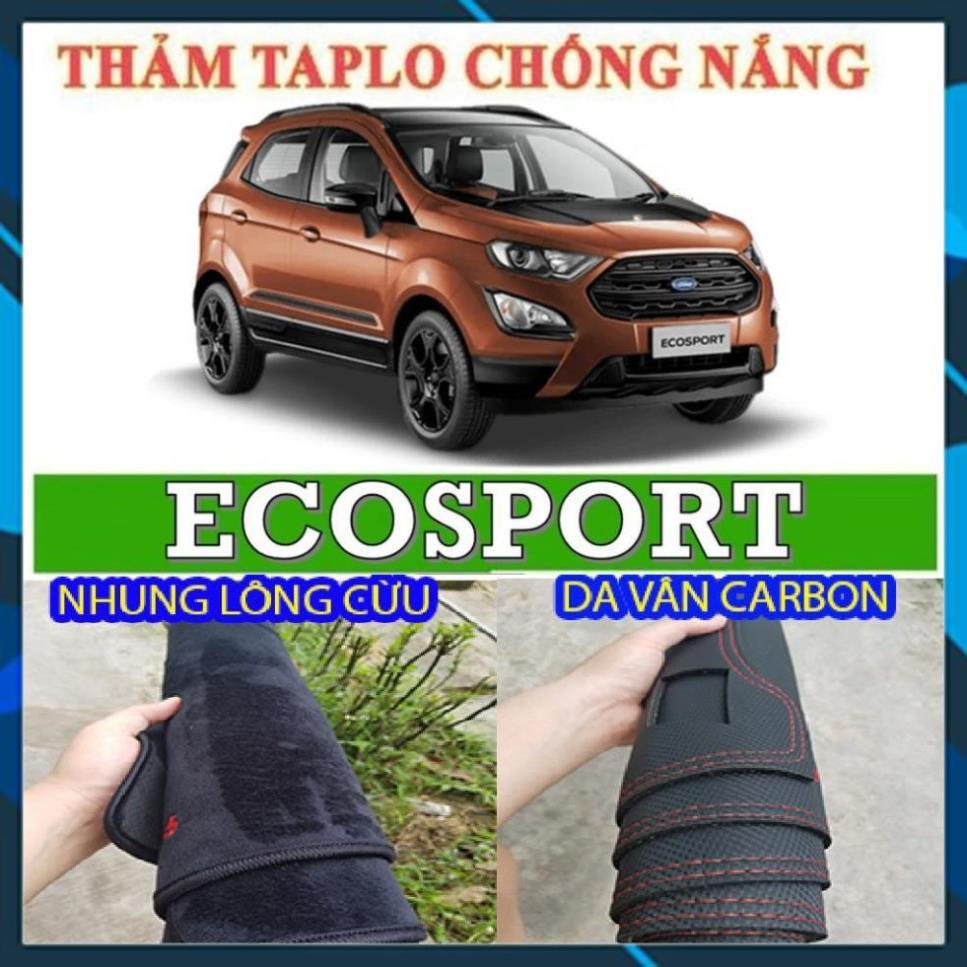 THẢM TAPLO ECOSPORT LÓT TAPLO XE HƠI CAO CẤP HÀNG 3 LỚP CÓ CHỐNG TRƯỢT BẢO HÀNH 24 THÁNG DA VÂN CARBON NHUNG LÔNG CỪU