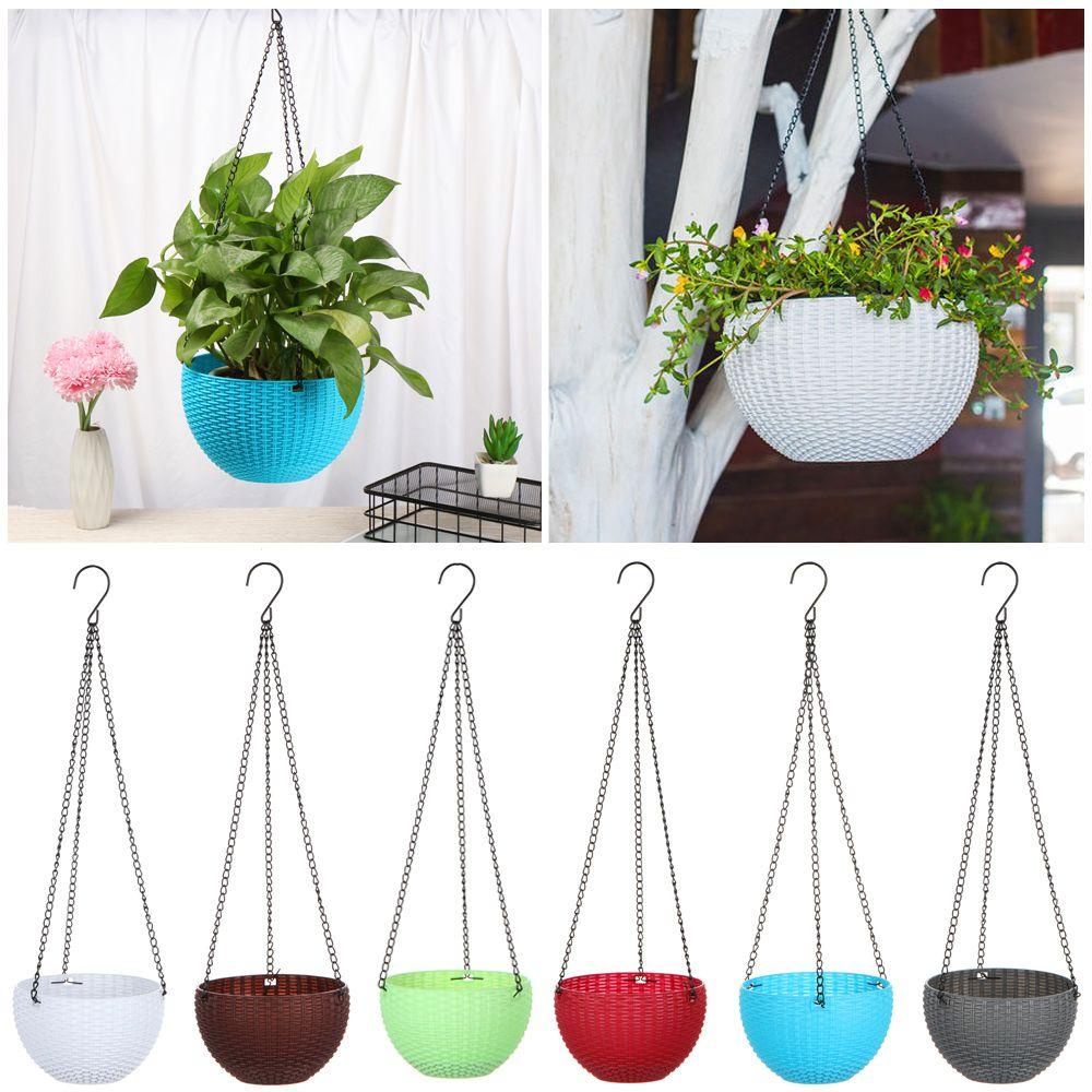 LAKAMIER Giỏ Mây Trồng Cây Treo Trang Trí Thời Trang
