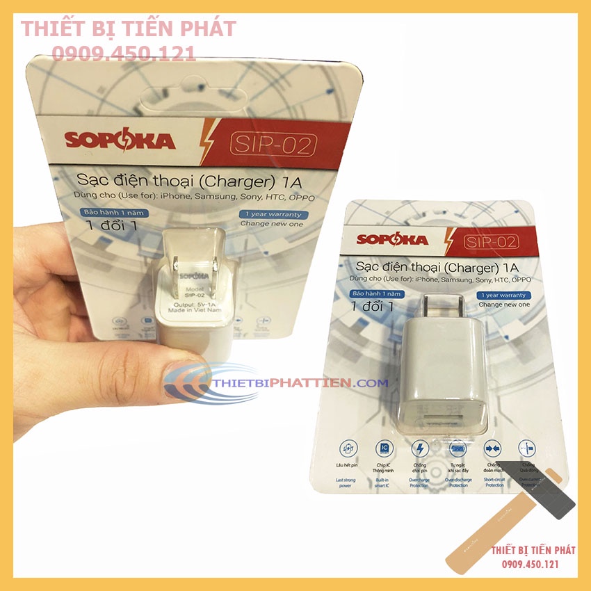 Cốc Sạc Điện Thoại 1A SOPOKA SIP-02