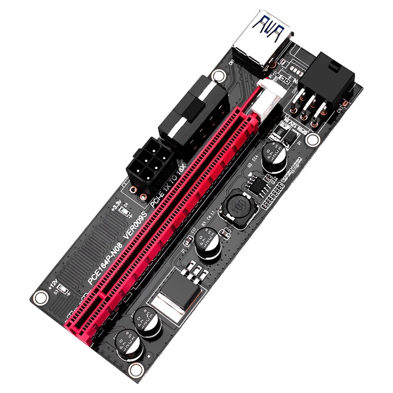 Set 5 card chuyển đổi mở rộng Ver009 USB 3.0 Pci-E Ver009S 1X 4X 8X 16X Sata 15Pin sang 6 Pin | BigBuy360 - bigbuy360.vn