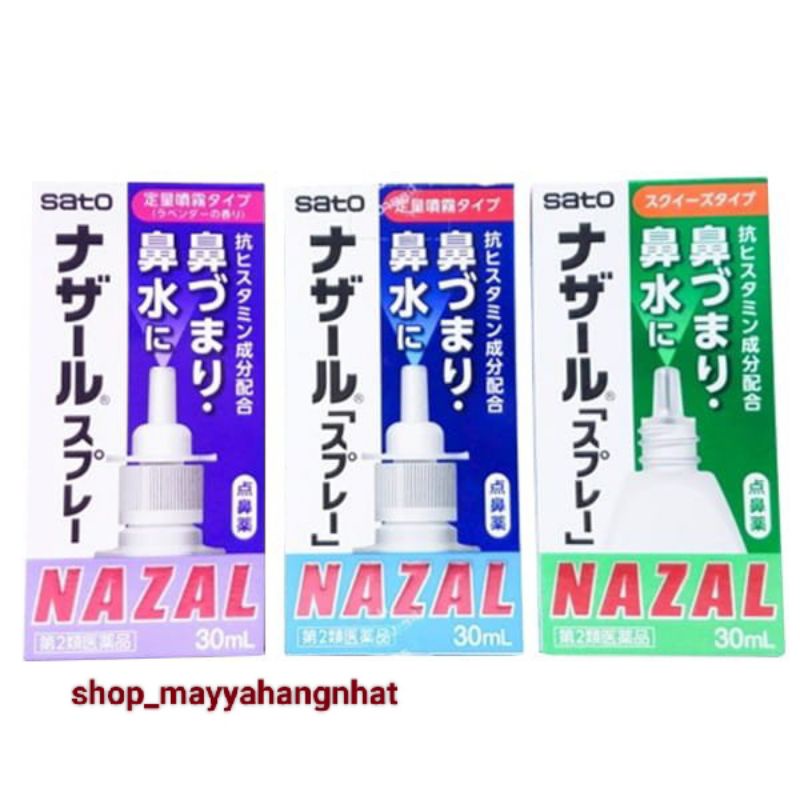 XỊT THÔNG MŨI NAZAL SATO  NHẬT BẢN
