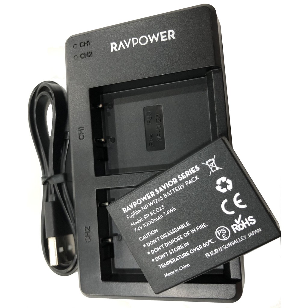 Pin máy ảnh Ravpower cho Fujifilm NP-W126S