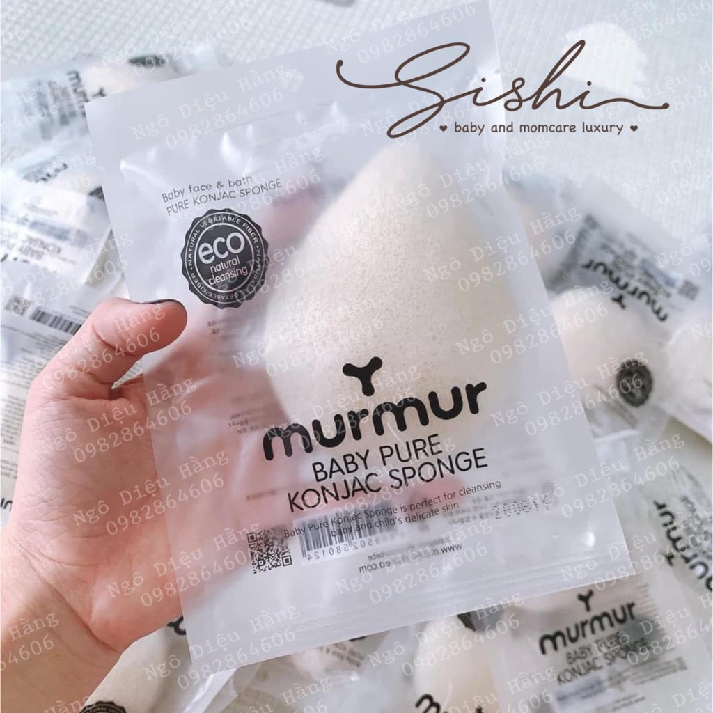 Bông tắm Cho Bé Murmur Baby 100% Natural Konjac Sponge