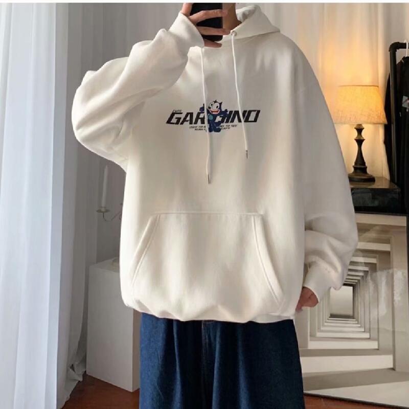 Áo hoodie dáng rộng in họa tiết hoạt hình phong cách Nhật Bản thời trang năng động cho nam và nữ size M-5XL