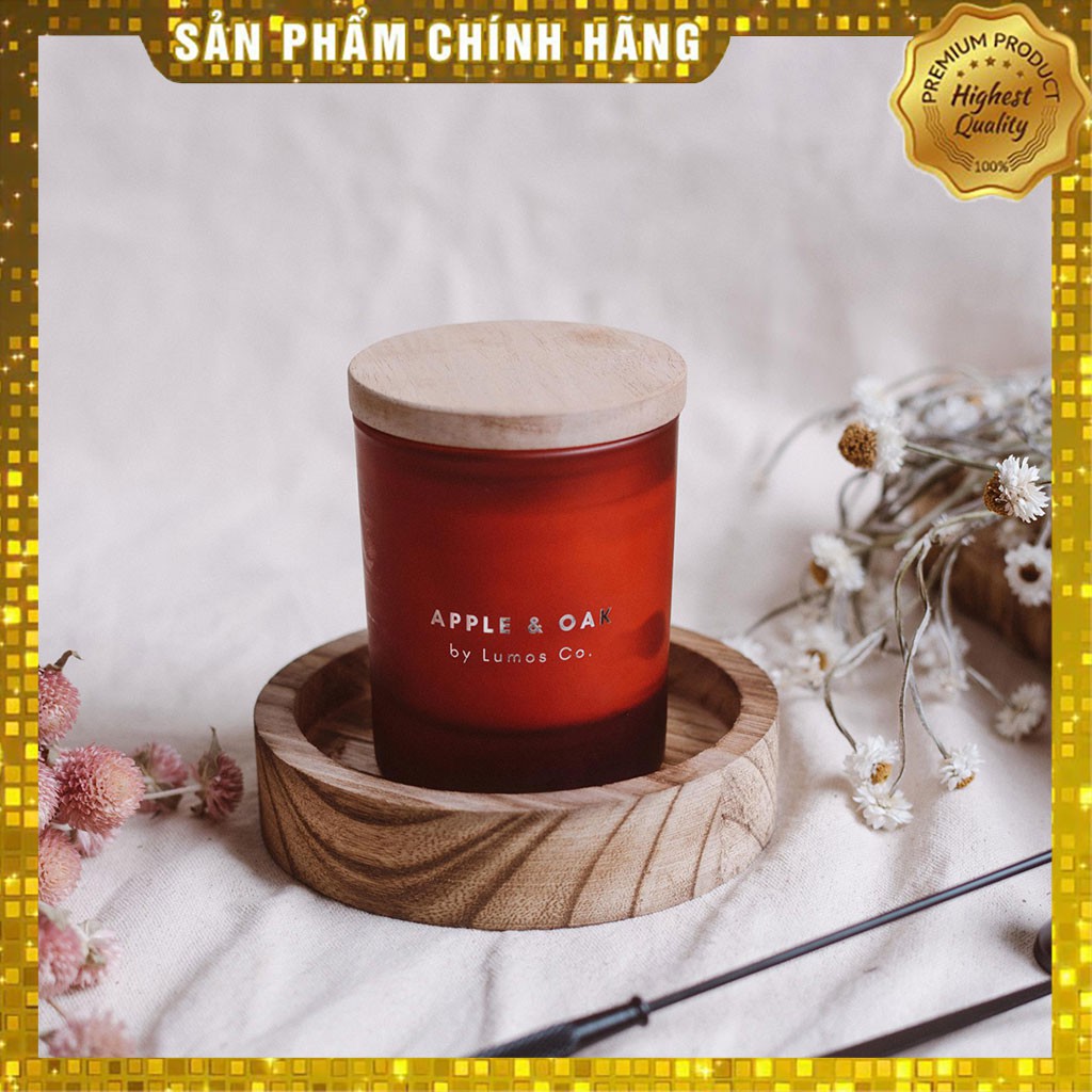 Nến thơm cao cấp Xuất Khẩu Lumos (APPLE &amp; OAK) Nến sáp tự nhiên an toàn - NT115