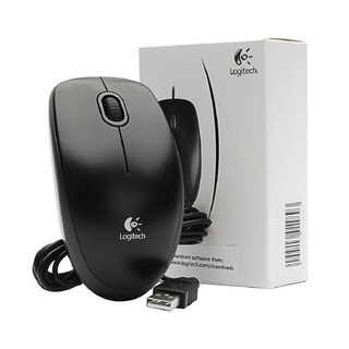 Chuột máy tính Logitech B100 (Đen) - Có dây USB - Cảm biến Quang học 800DPI - Bảo hành 36 tháng