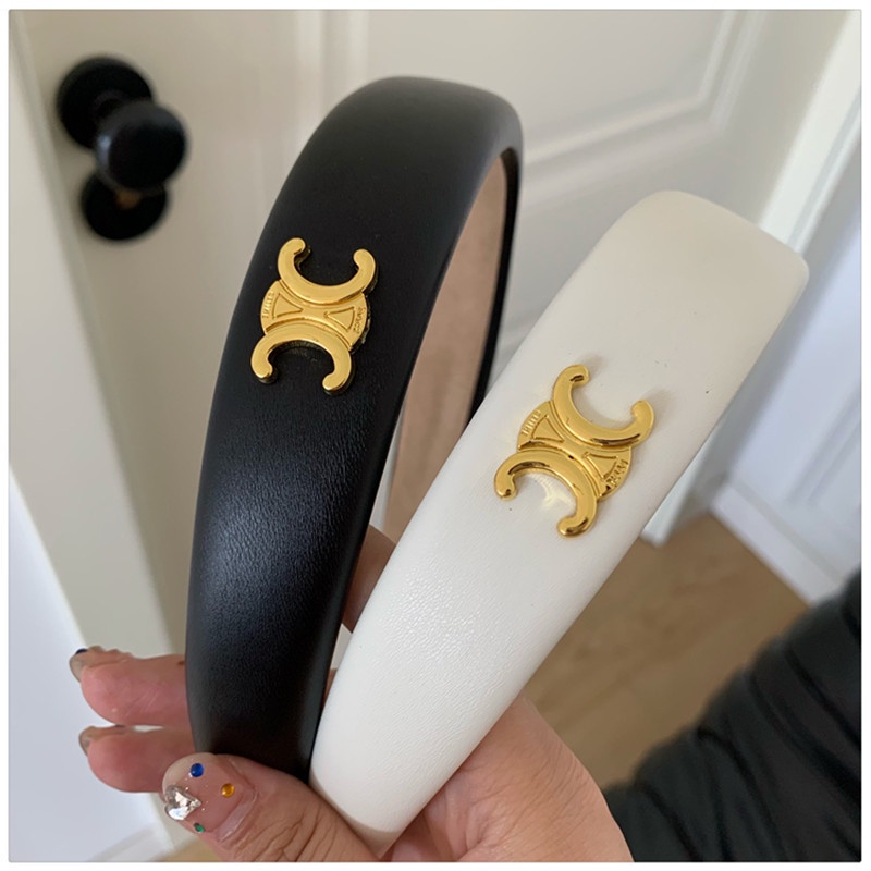 Băng Đô Cài Tóc Chất Liệu Da PU Cao Cấp Phong Cách Retro 2022