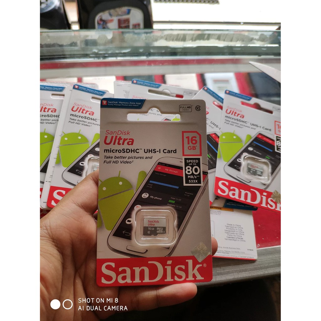 Thẻ Nhớ Sandisk Micro Sd 16gb 80mbps