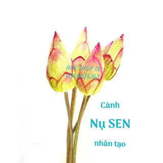 Hoa giả trang trí - Cành Hoa SEN Nụ nhân tạo