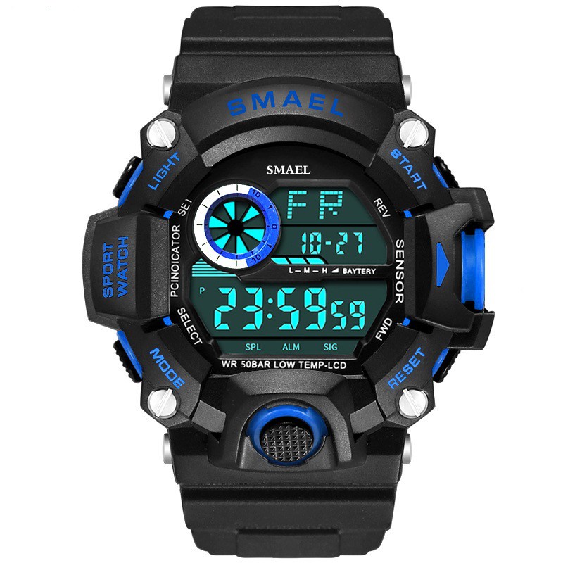 Đồng Hồ Nam Thể Thao SMAEL 1385 Chính Hãng Chống NướcThiết Kế Hầm Hố Dây Cao Su Bền Pin Trâu | BigBuy360 - bigbuy360.vn