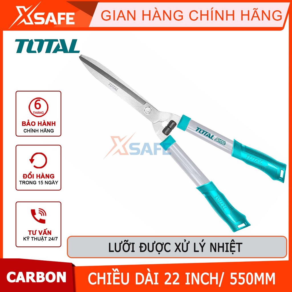 Kéo cắt tỉa hàng rào TOTAL THT1516201 Dụng cụ cắt cây kiểng Kích thước 550mm (22”), chất liệu thép không gỉ - chính hãng