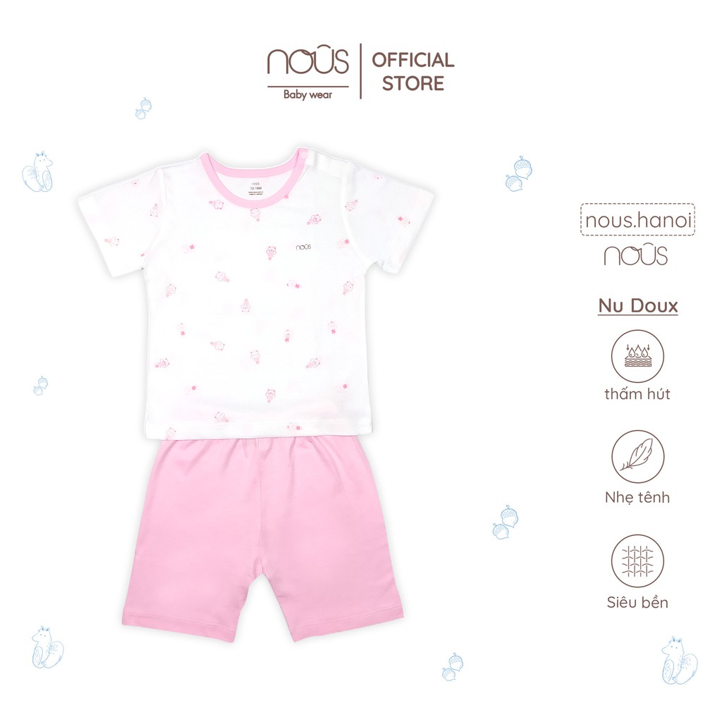 [FULL] Bộ Quần Áo Cộc Nous Cài Vai Nous Mẫu hè NOUS 2021 (Size 12-18M Đến 18-24M)