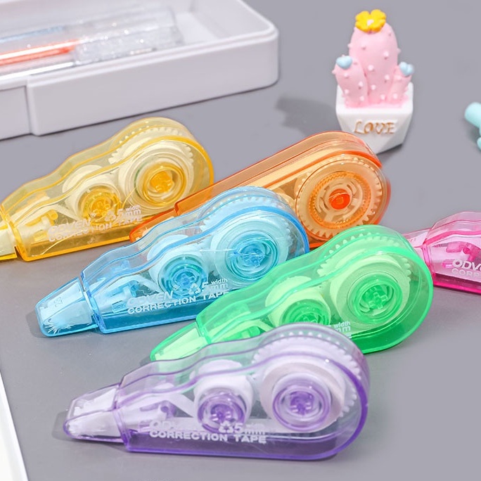 Bộ 6 Bút Xóa Kéo Mini Phong Cách Hàn Quốc Dễ Thương Cho Học Sinh