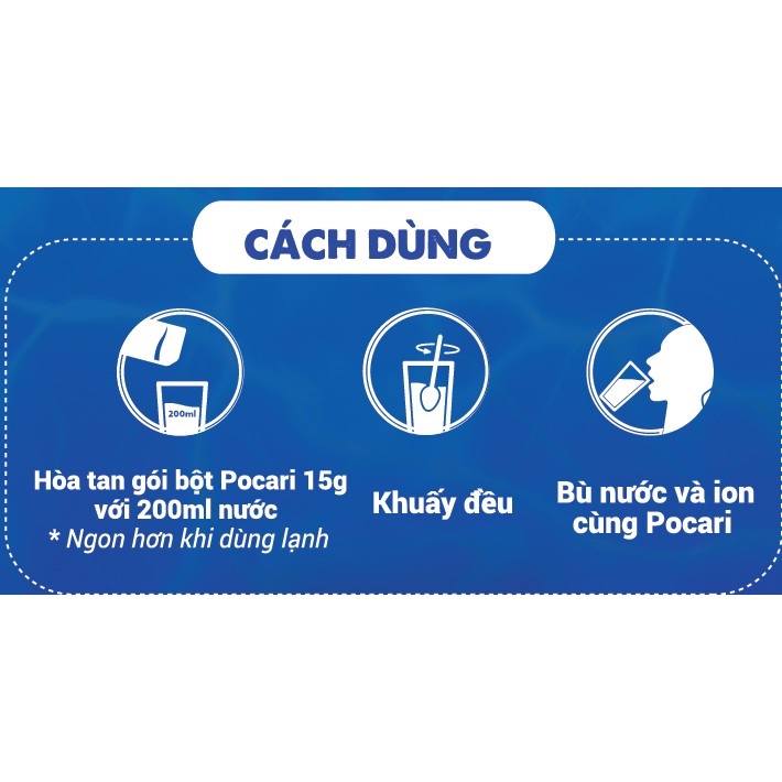 Bột điện giải hòa tan Pocari Sweat bù nước và ion, hộp 5 gói