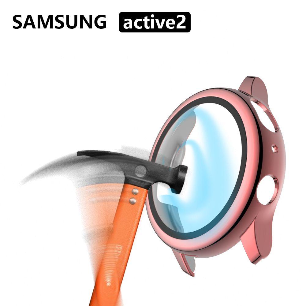 Ốp Điện Thoại PC Cứng Mặt Kính Cường Lực 9H Bảo Vệ Toàn Diện Cho Samsung Galaxy Watch Active 2