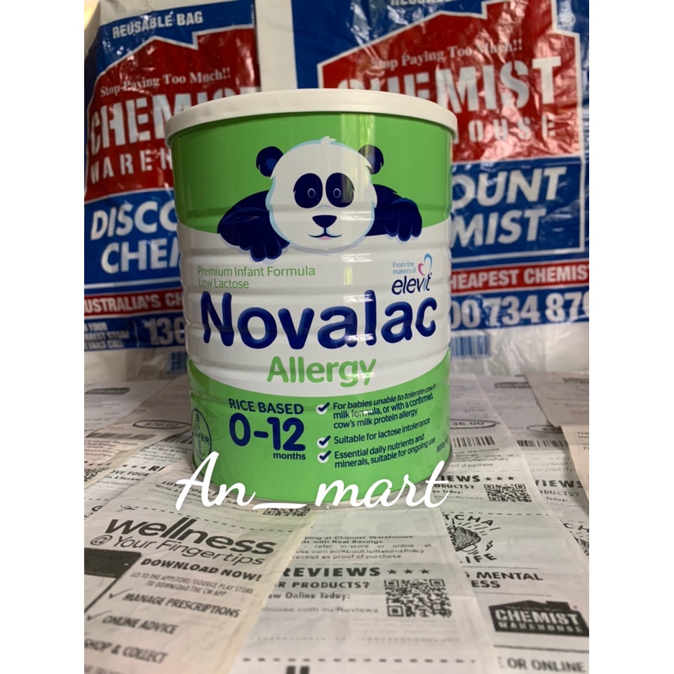 Sữa Novalac  Allergy Premium Infant Formula Nhập Khẩu Nội Địa Úc Hộp 800g Cho Trẻ Dị Ứng Đạm Sữa Bò Hàng Bay AirCargo