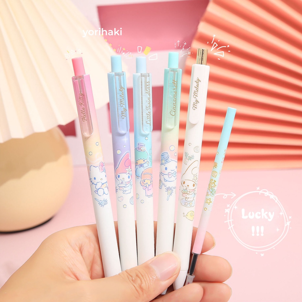 Blindbox - Bút mực đen Sanrio Characters Ngòi 0,5mm Thanh cài nhựa