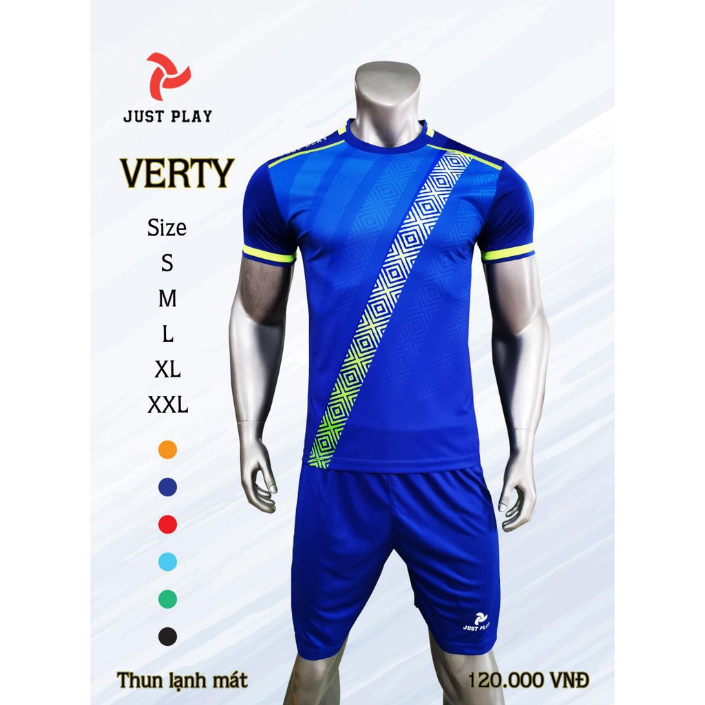 Áo bóng đá không logo thiết kế JP VERTY thun lạnh cao cấp 6 màu