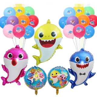 Bong bóng hình cá mập trang trí tiệc sinh nhật cho bé 68x52cm