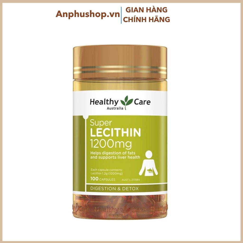 Tinh chất mầm đậu nành Healthy Care Super Lecithin 1200mg Úc - Hàng chính hãng