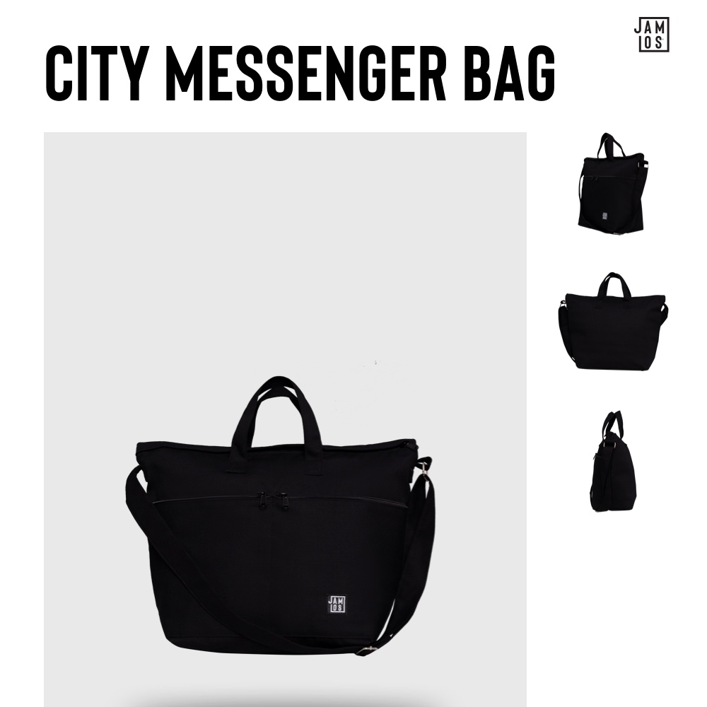 Jamlos City Messenger Bag - Túi đeo chéo xách tay vải canvas thời trang nhiều ngăn vừa laptop 13&quot; 15&quot; A4 đi học đi làm