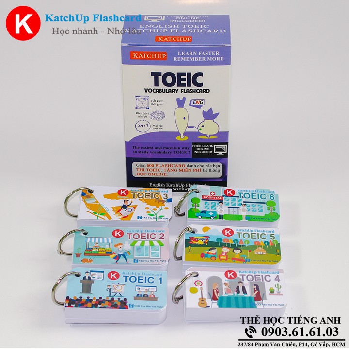 Bộ KatchUp Flashcard TOEIC - High Quality - Trắng (01T)