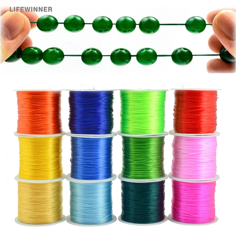 Cuộn Dây Cao Su Co Giãn 10M Làm Vòng Đeo Tay/Vòng cổ Thủ Công