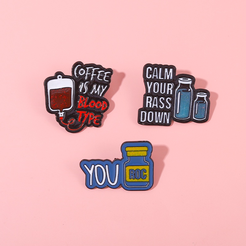 Ghim Cài Áo Hình Ly Cà Phê Is My Blood Thời Trang Cá Tính