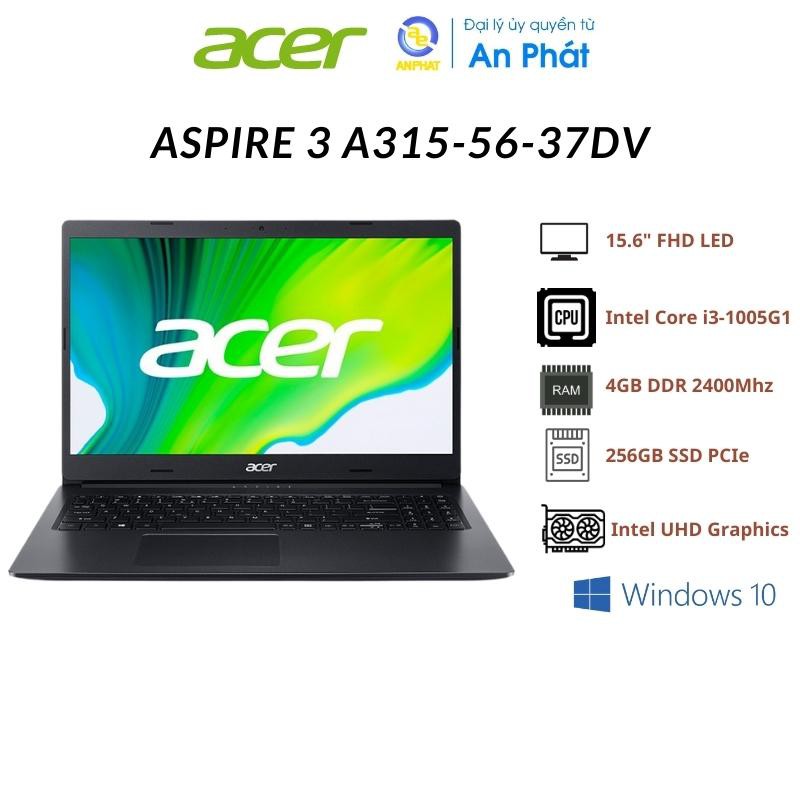[Mã Elmall1Tr Giảm 5% Đơn 3Tr] Laptop Acer Aspire 3 A315-56-37Dv Đen