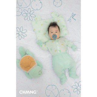 CHAANG Bộ dài tay cúc giữa cotton sơ sinh bé trai, bé gái