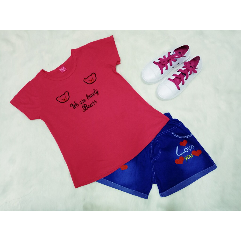 Áo Thun Hình Thêu Cho Bé Gái ( 6 màu )