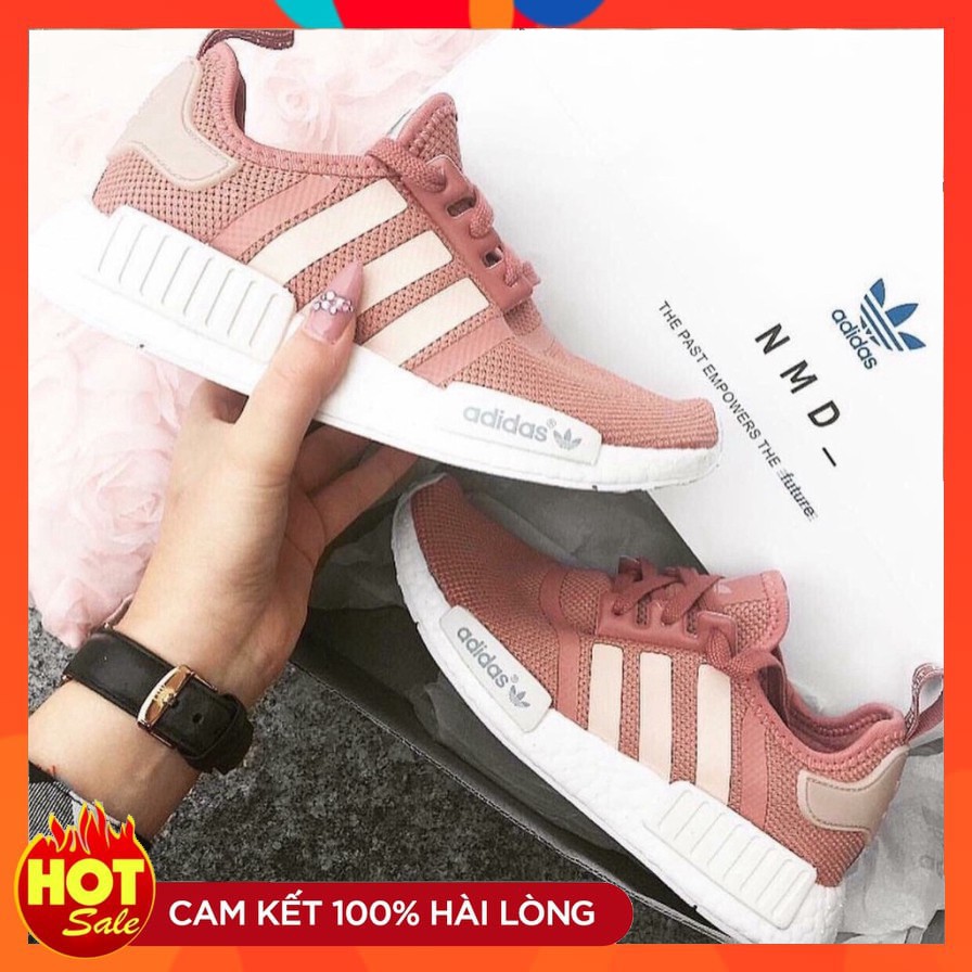 Giày Sneaker Nữ Adidas NMD R1 hồng (fullbox+freeship)