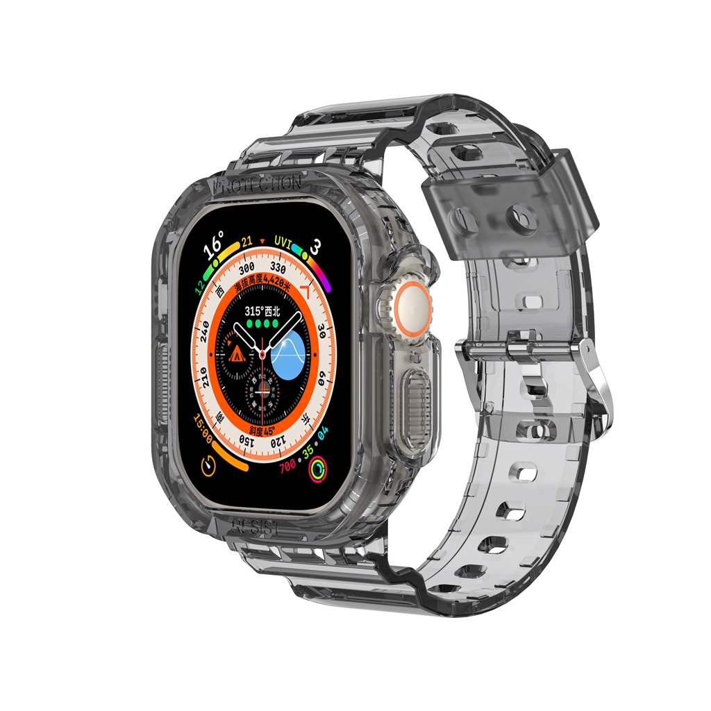 Bộ Dây Đeo + Vỏ Bảo Vệ Trong Suốt 49mm 49mm Cho Đồng Hồ Thông Minh Apple Watch 8 Ultra 49mm
