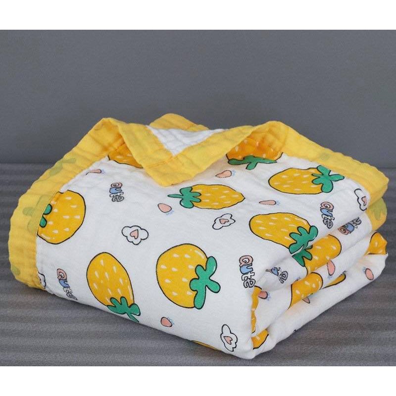 Khăn tắm đa năng vải cotton 6 lớp bo viền cho bé Mom Trusted – có bán sỉ