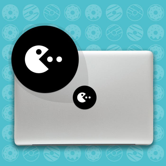 Miếng Dán Logo Pacman Trang Trí Laptop / Macbook Apple