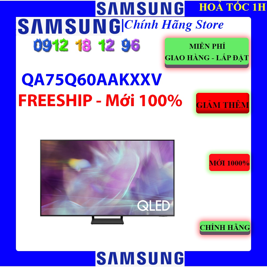 [Mã ELHAMS5 giảm 6% đơn 300K] Smart Tivi Samsung QA75Q60A QLED 4K 75 inch - QA75Q60AAKXXV (75Q60A) | 75Q60AA