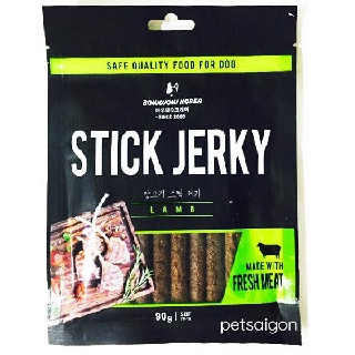 Bánh thưởng cho chó snack bowwow thịt cừu que gói 90g
