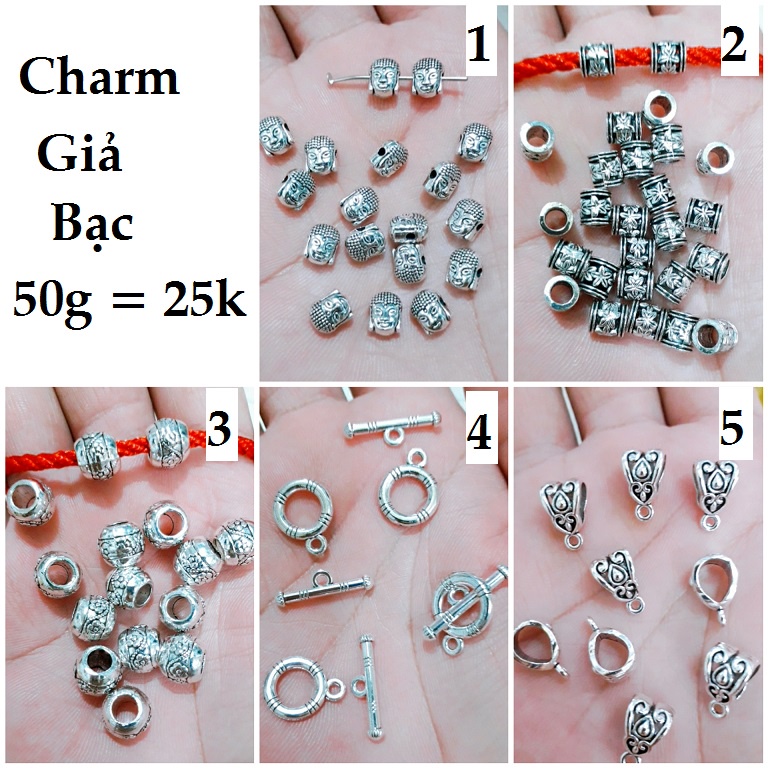 Sỉ 1 set 50 gram charm hợp kim : 50 gram = 25k / 1 gói [ chuyên sỉ charm giá rẻ ]